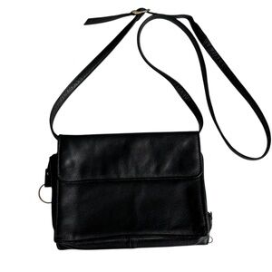 Vintage‎ Wilsons Leather Express Black Crossbody Shoulder Bag Purse Handbag